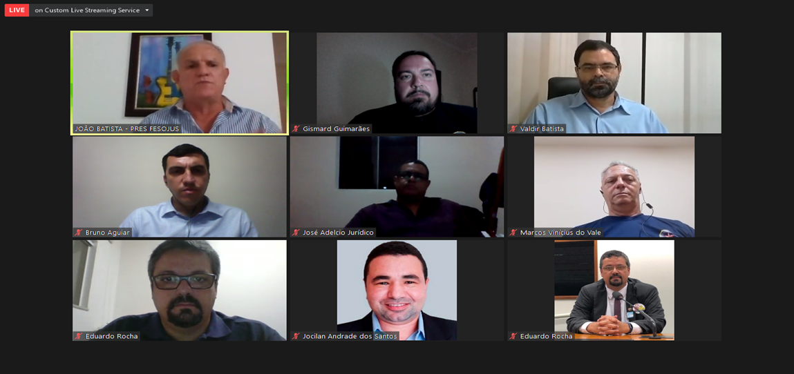 Leia mais sobre o artigo FESOJUS-BR marca presença em live do Sindojus/MG