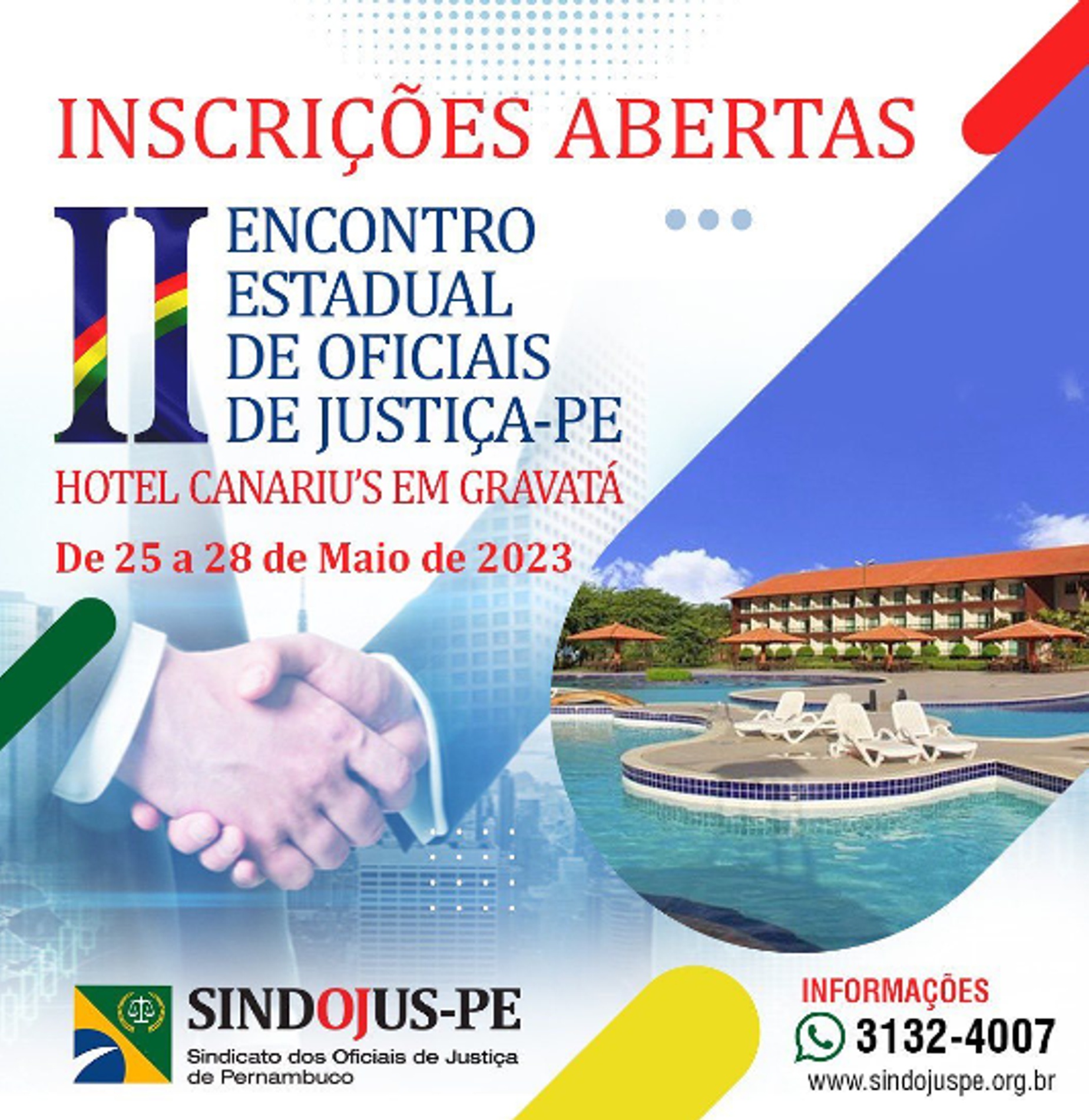 No momento, você está visualizando II Encontro Estadual de Oficiais de Justiça-PE terá certificação de horas pela Esojub/UMJ