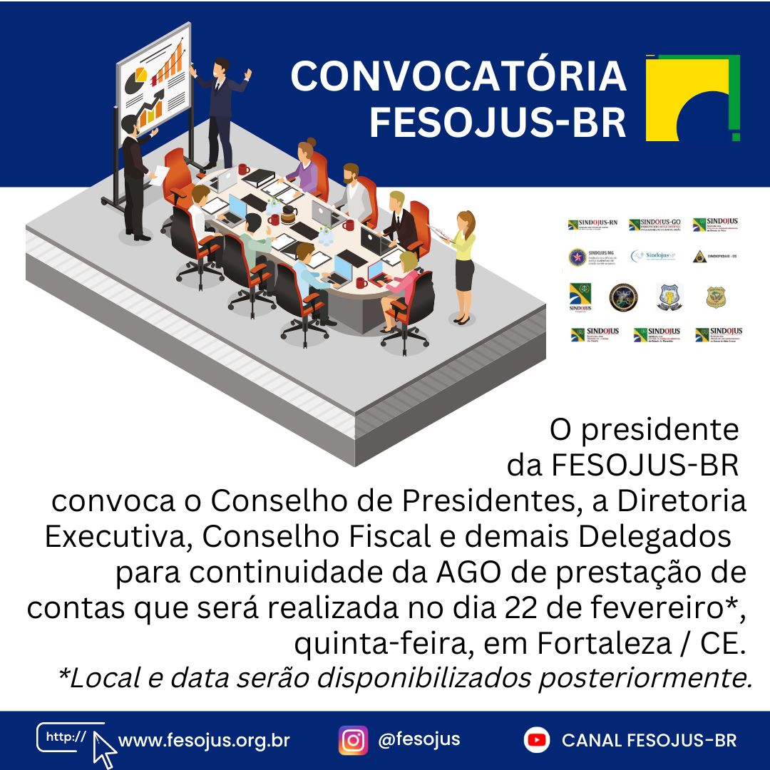No momento, você está visualizando CONVOCATÓRIA FESOJUS-SC