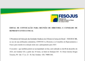 Leia mais sobre o artigo EDITAL DE CONVOCAÇÃO PARA REUNIÃO DE DIRETORIA E CONSELHOS DE REPRESENTANTES E FISCAL