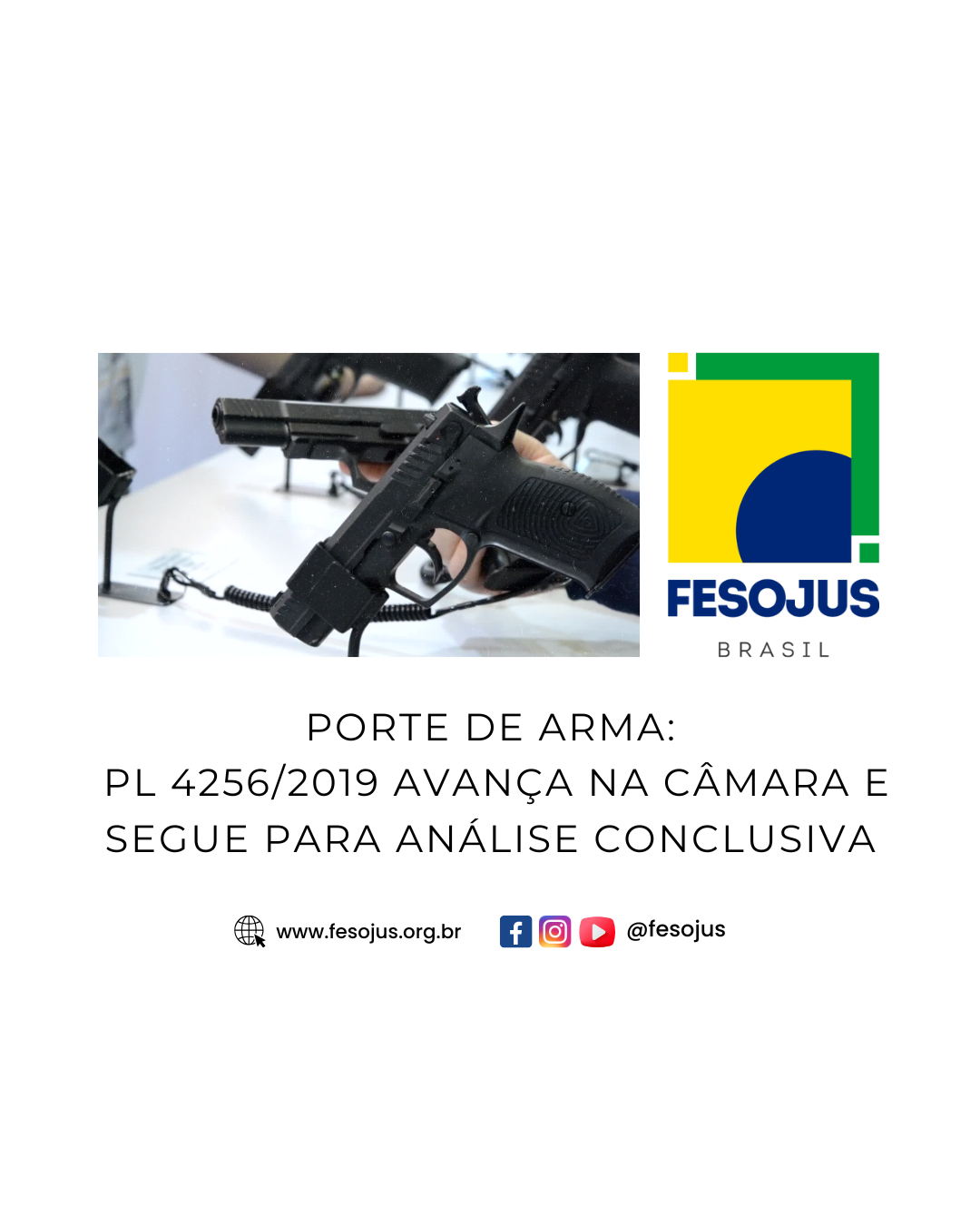 No momento, você está visualizando Porte de Arma: PL 4256/2019 Avança na Câmara e Segue para Análise Conclusiva