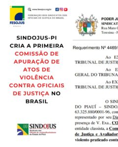 Leia mais sobre o artigo Sindojus-PI cria a primeira Comissão de Apuração de Atos de Violência contra Oficiais de Justiça no Brasil