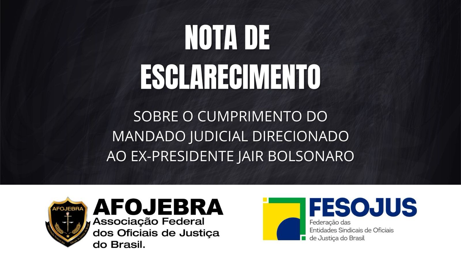 No momento, você está visualizando NOTA DE ESCLARECIMENTO – Sobre o cumprimento do mandado judicial direcionado ao ex-presidente Jair Bolsonaro
