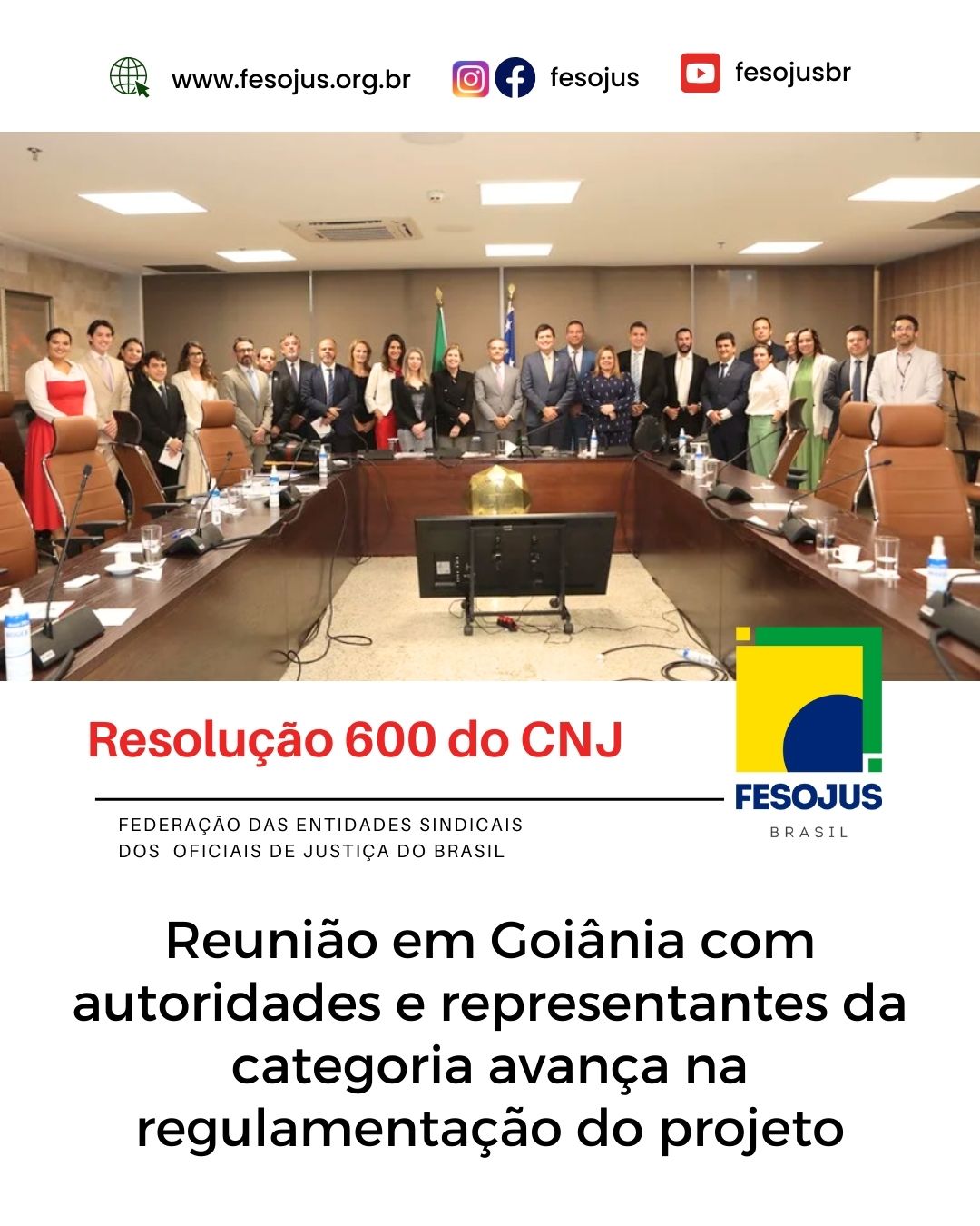 No momento, você está visualizando Reunião em Goiânia reúne autoridades e representantes da categoria para avançar na regulamentação da Resolução 600 do CNJ