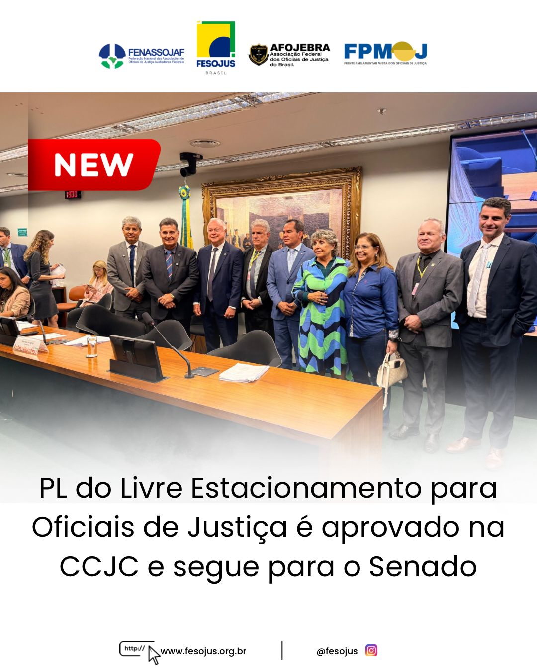 No momento, você está visualizando PL do Livre Estacionamento para Oficiais de Justiça é aprovado na CCJC e segue para o Senado