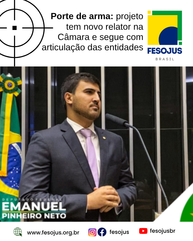 No momento, você está visualizando Porte de arma: projeto tem novo relator na Câmara e segue com articulação das entidades